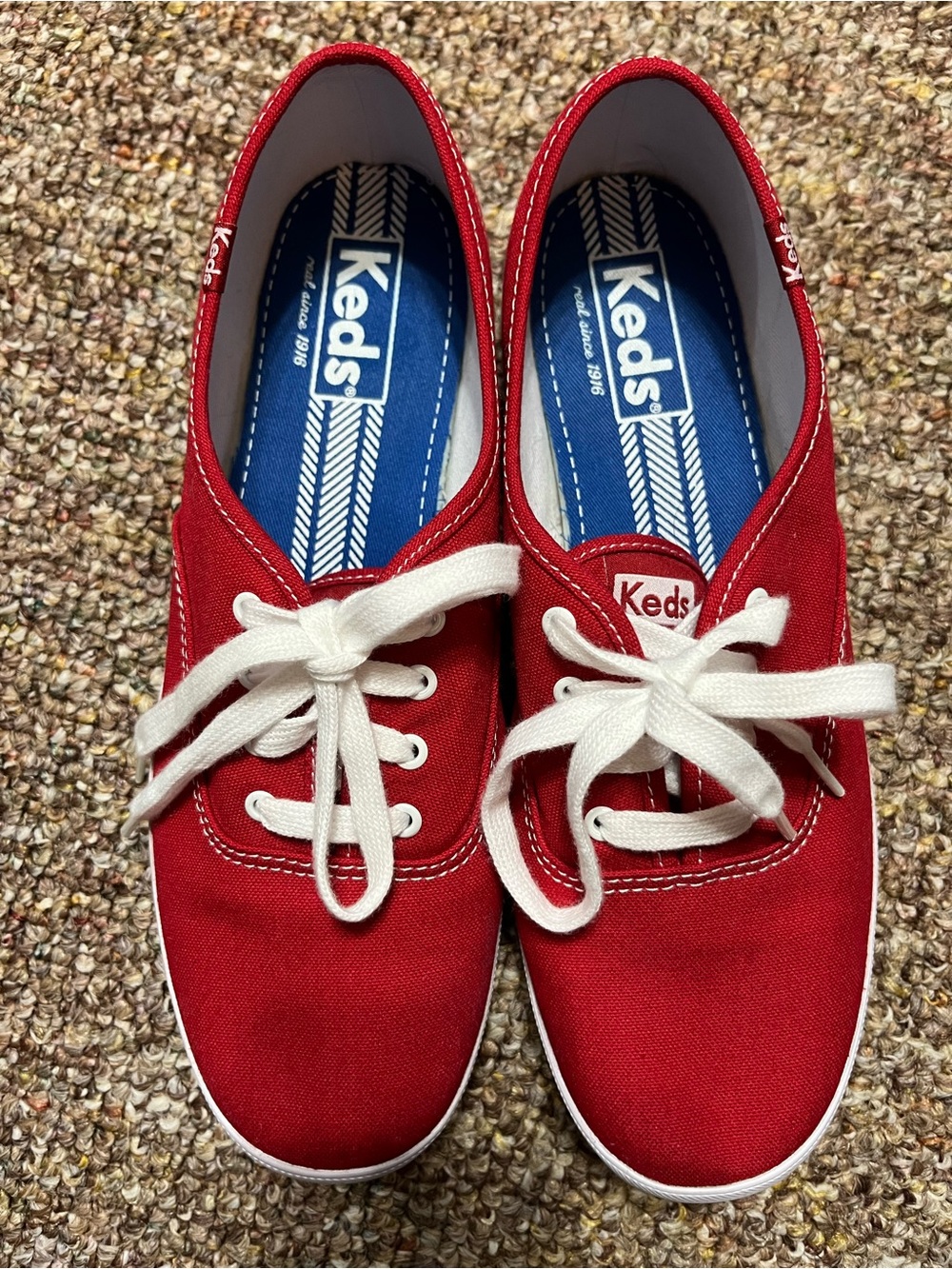 Keds Women’s Red Classic Lace-up Sneakers